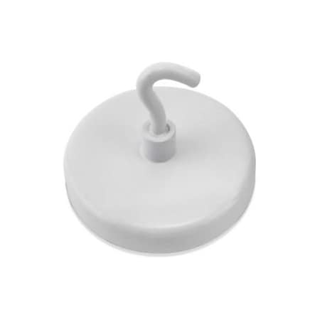 Master Magnetics Master Magnetics Ceramic Magnetic Hook MHHH26 - 26 Lbs. Pull White Enamel Paint - Pkg Qty 24 MHHH26